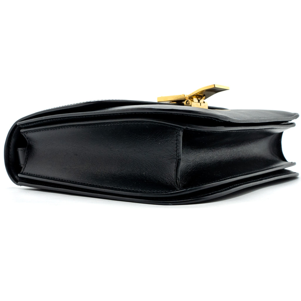 CELINE MEDIUM CLASSIC BOX BAG CALFSKIN BLACK GHW