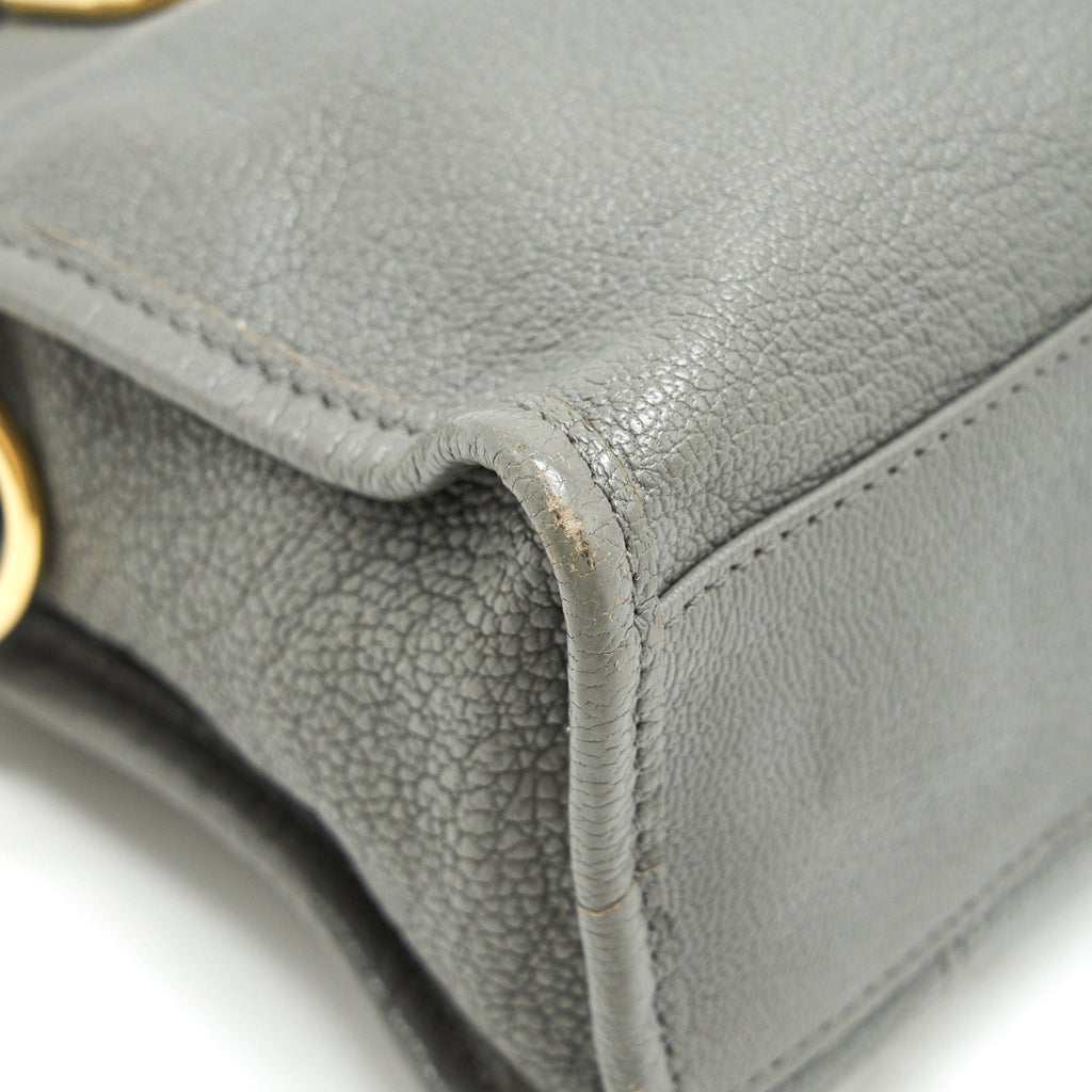 BALENCIAGA MINI CITY BAG GREY WITH GHW