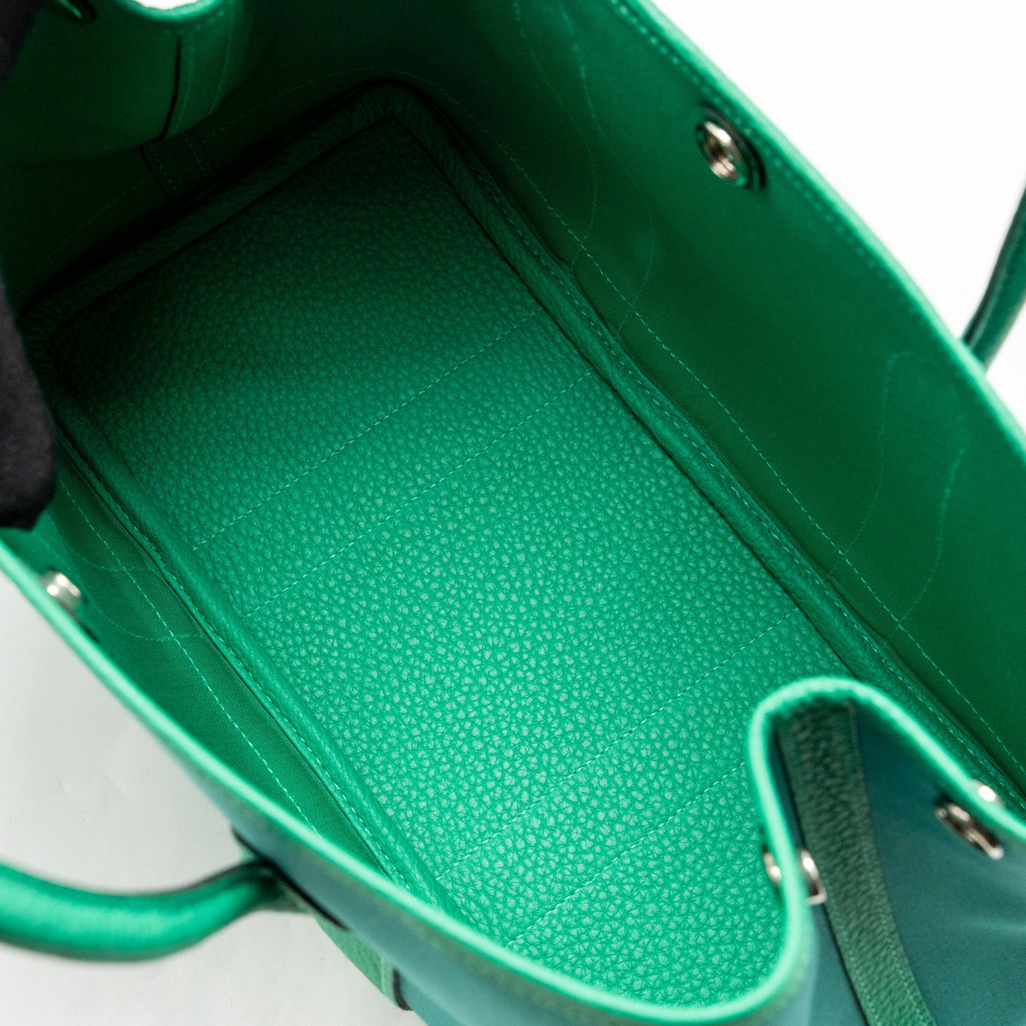 HERMES GARDEN PARTY 30 CANVAS/NEGONDA VERT VERONE-MENTHE/MENTHE SHW