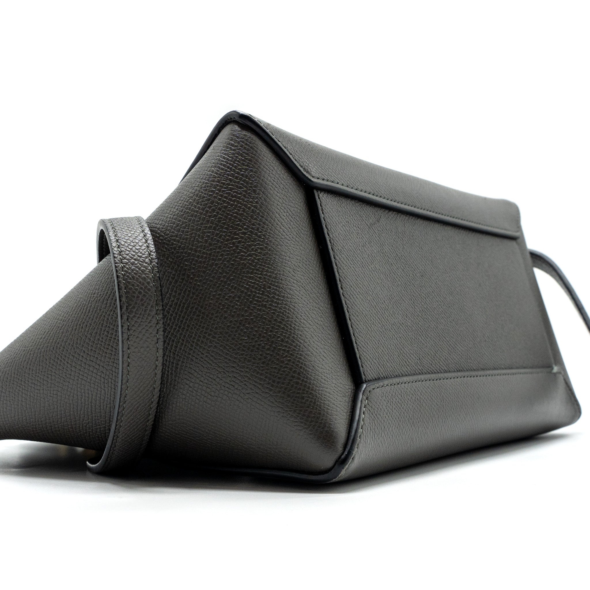 CELINE MICRO BELT BAG CALFSKIN GREY GHW