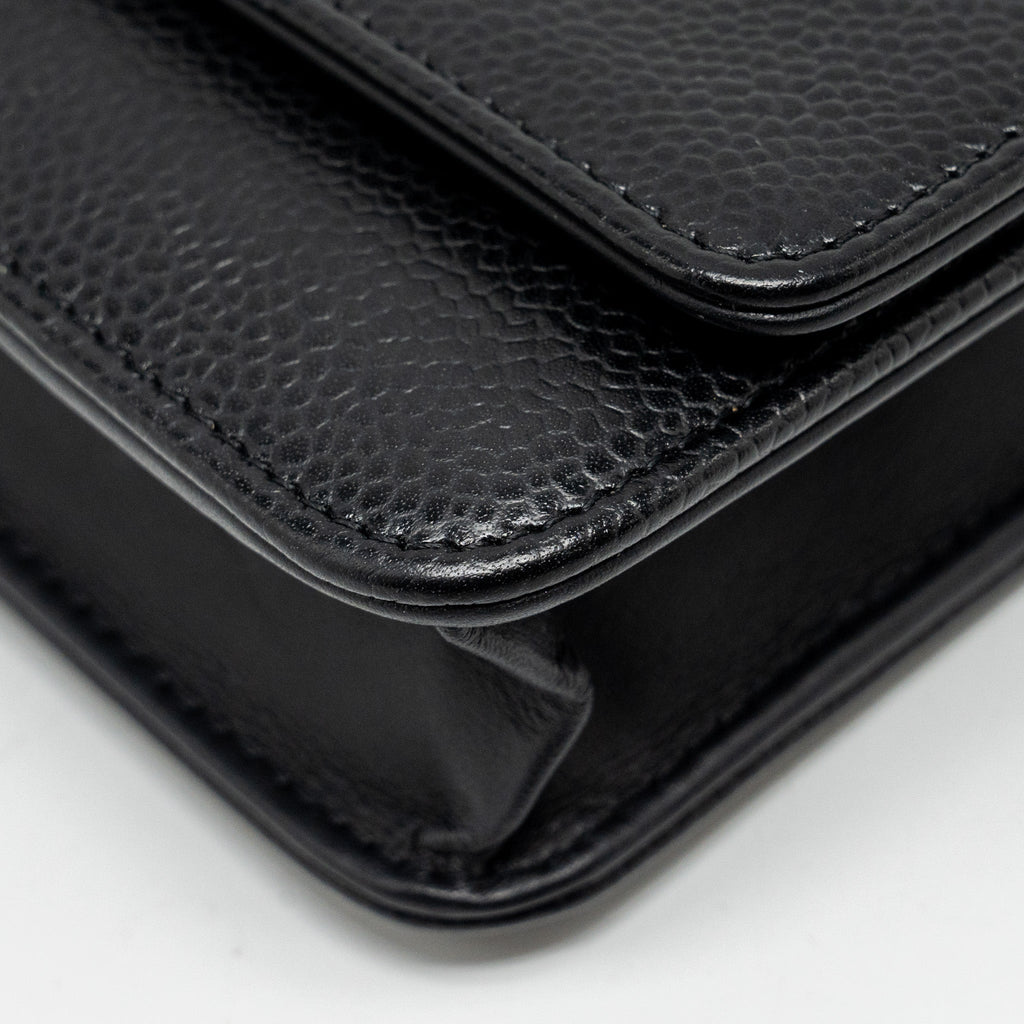 CHANEL TIMELESS WALLET ON CHAIN CAVIAR BLACK SHW