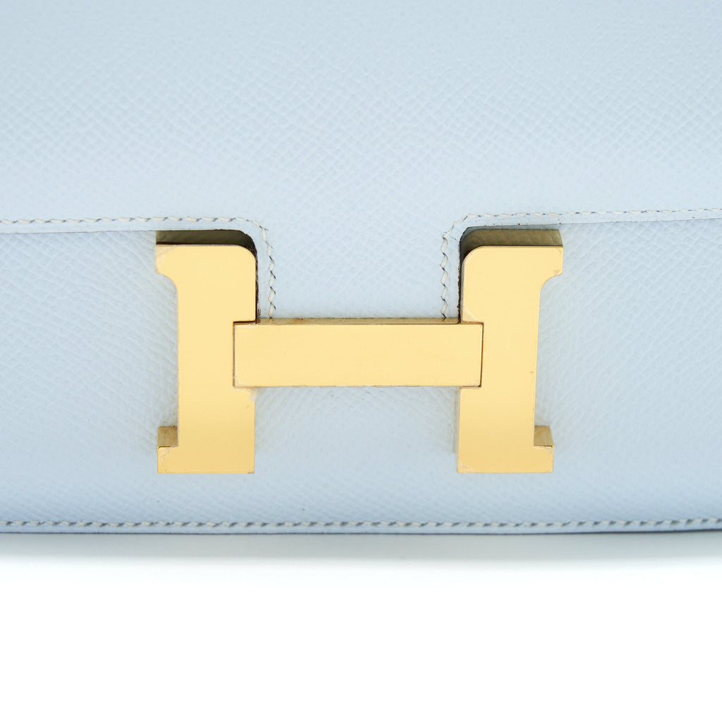 HERMES MINI CONSTANCE EPSOM BLUE BRUME GHW