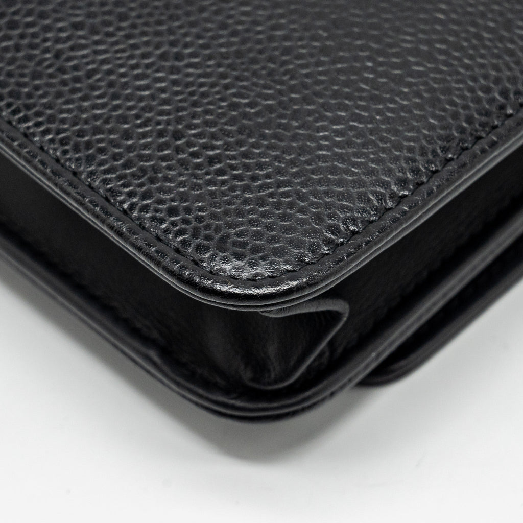 CHANEL TIMELESS WALLET ON CHAIN CAVIAR BLACK SHW
