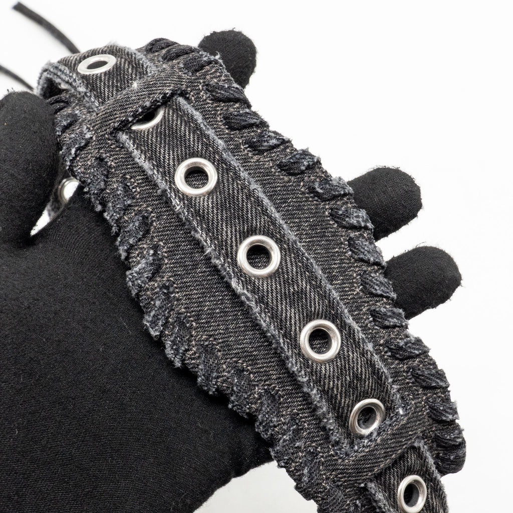 BALENCIAGA LE CAGOLE CROSSBODY BAG DENIM BLACK SHW