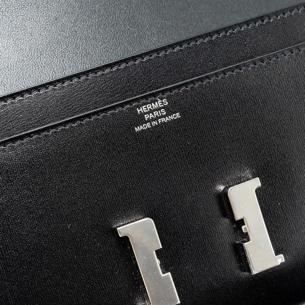 HERMES CONSTANCE TO GO BOX CALFSKIN BLACK SHW