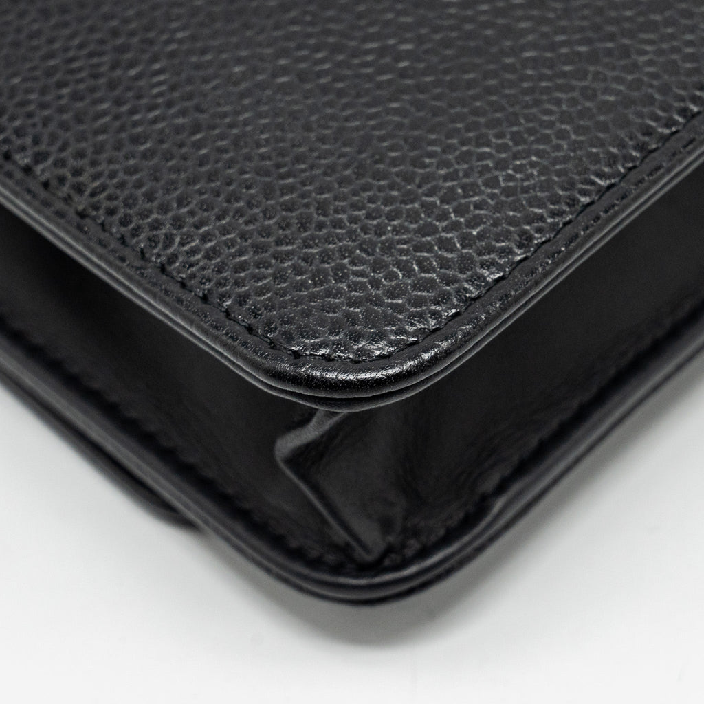 CHANEL TIMELESS WALLET ON CHAIN CAVIAR BLACK SHW