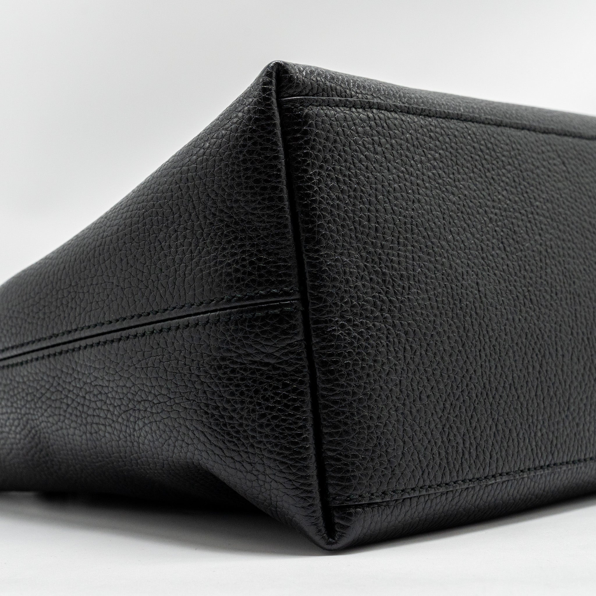 GUCCI INTERLOCKING G SOHO TOTE BAG CALFSKIN BLACK GHW