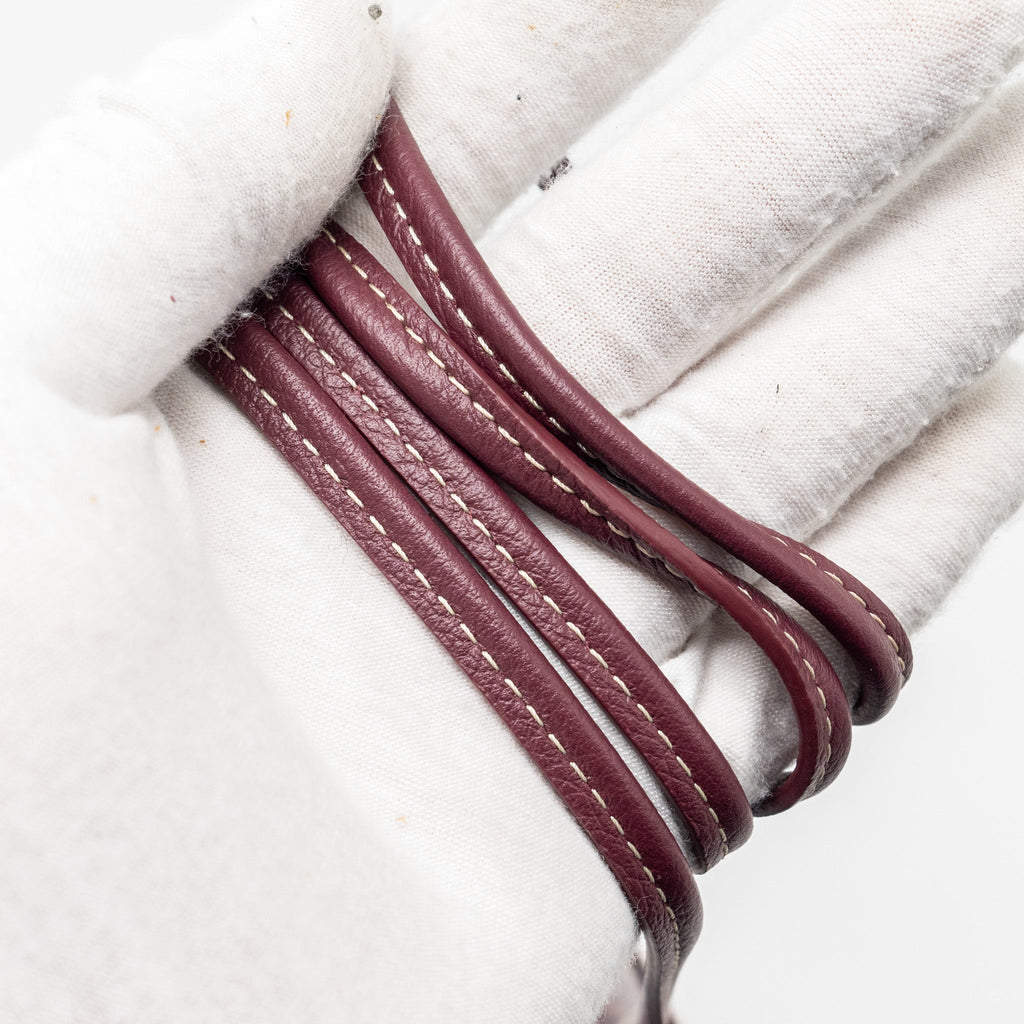 GOYARD PLUMET WALLET CLUTCH GOYARDINE CANVAS/LEATHER BURGUNDY SHW