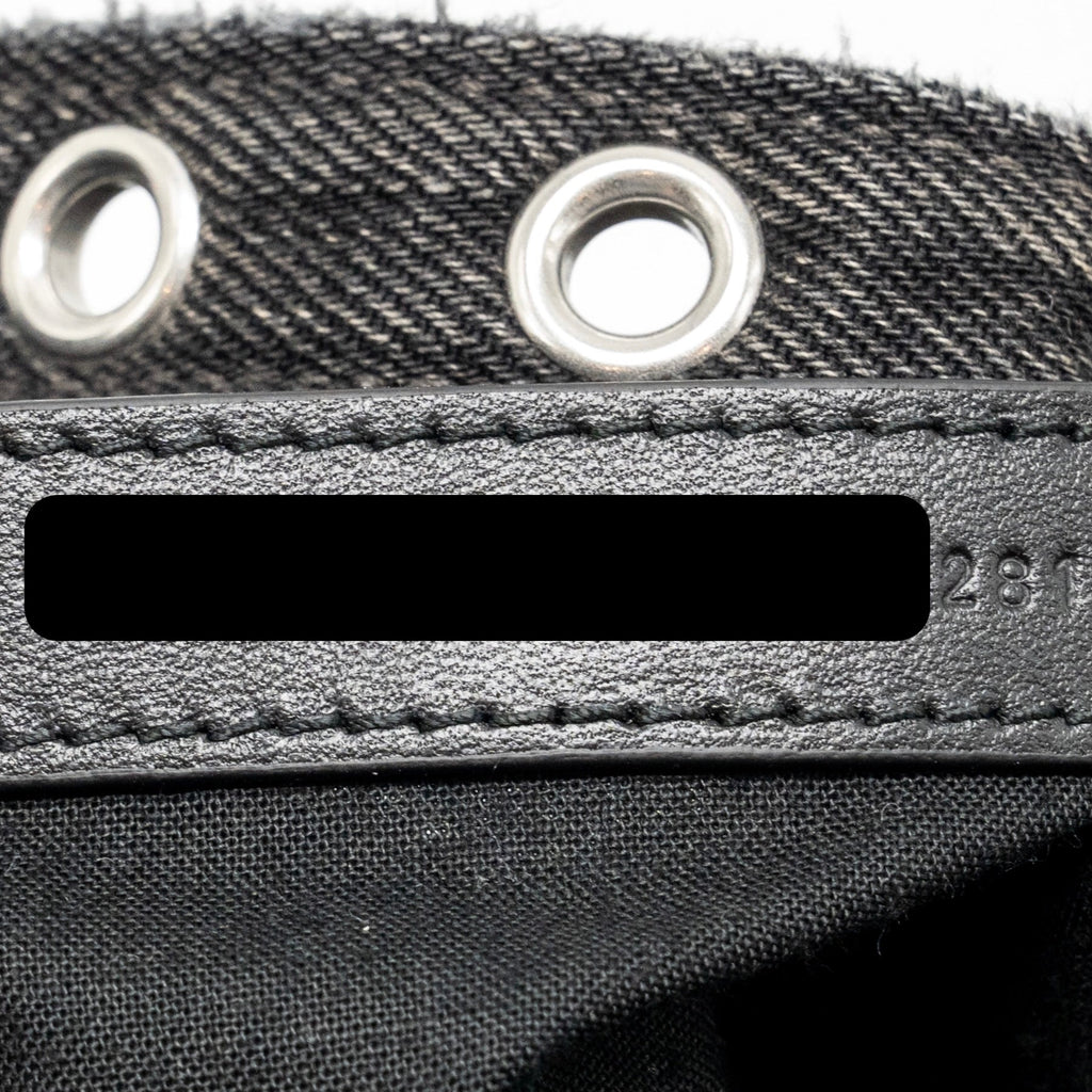 BALENCIAGA LE CAGOLE CROSSBODY BAG DENIM BLACK SHW