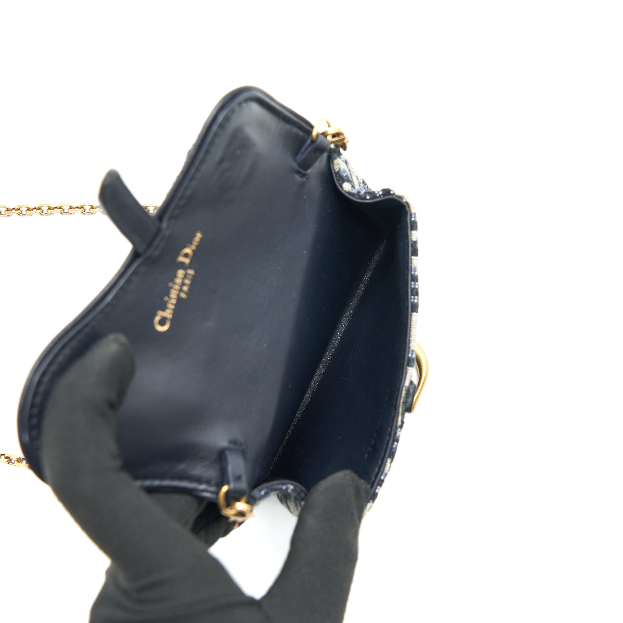 DIOR MINI SADDLE POUCH WITH CHAIN