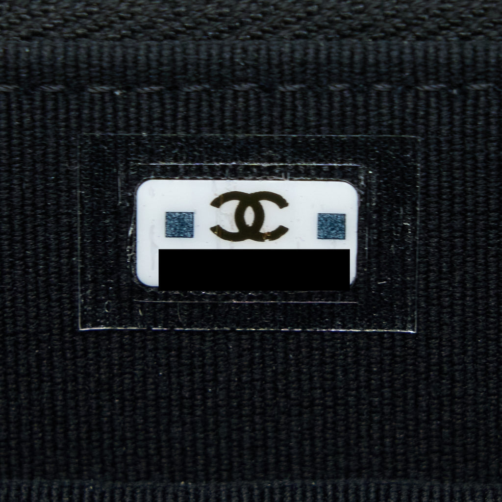 CHANEL 22K TOP HANDLE POCKET LONG VANITY WITH CHAIN BLACK GHW