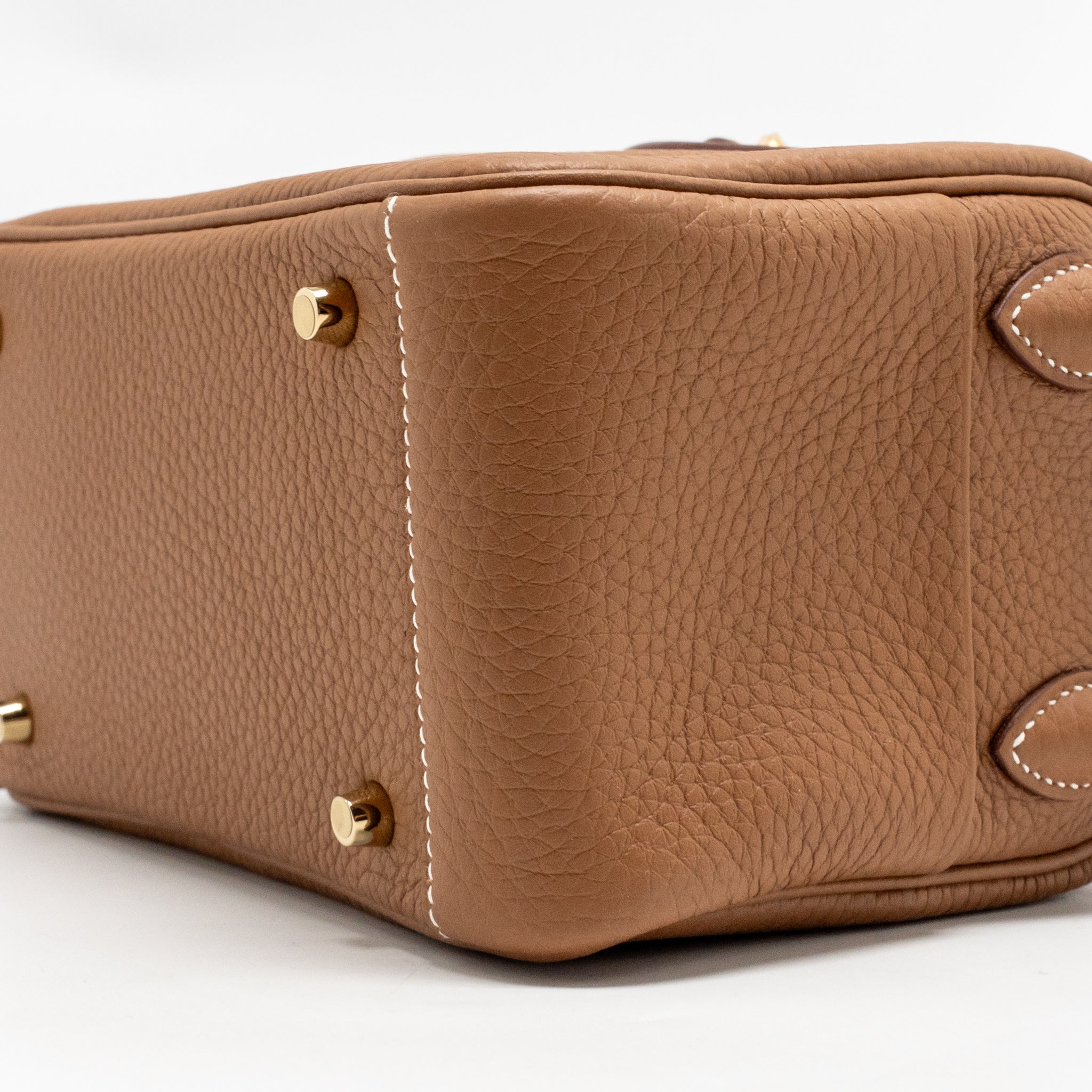 HERMES MINI LINDY II CLEMENCE GOLD GHW