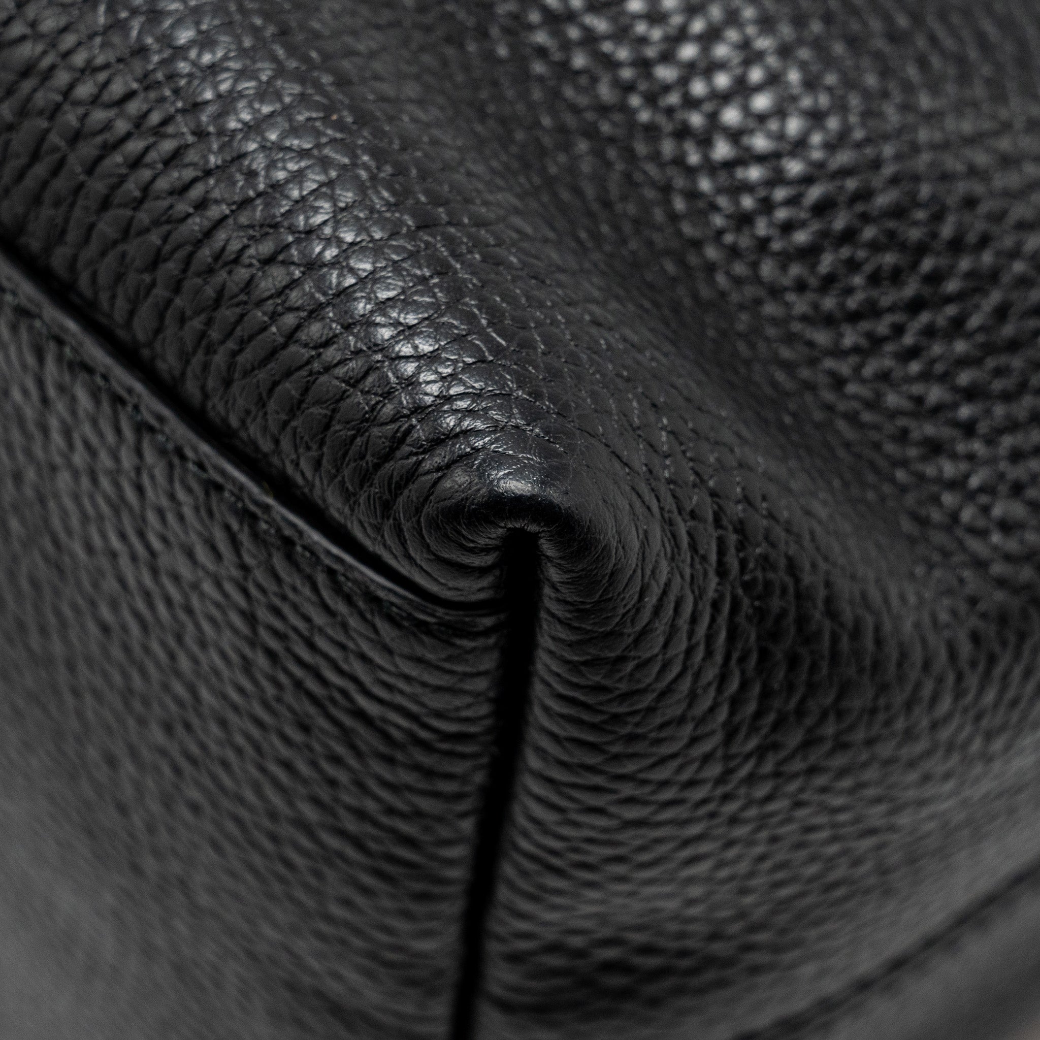 GUCCI INTERLOCKING G SOHO TOTE BAG CALFSKIN BLACK GHW