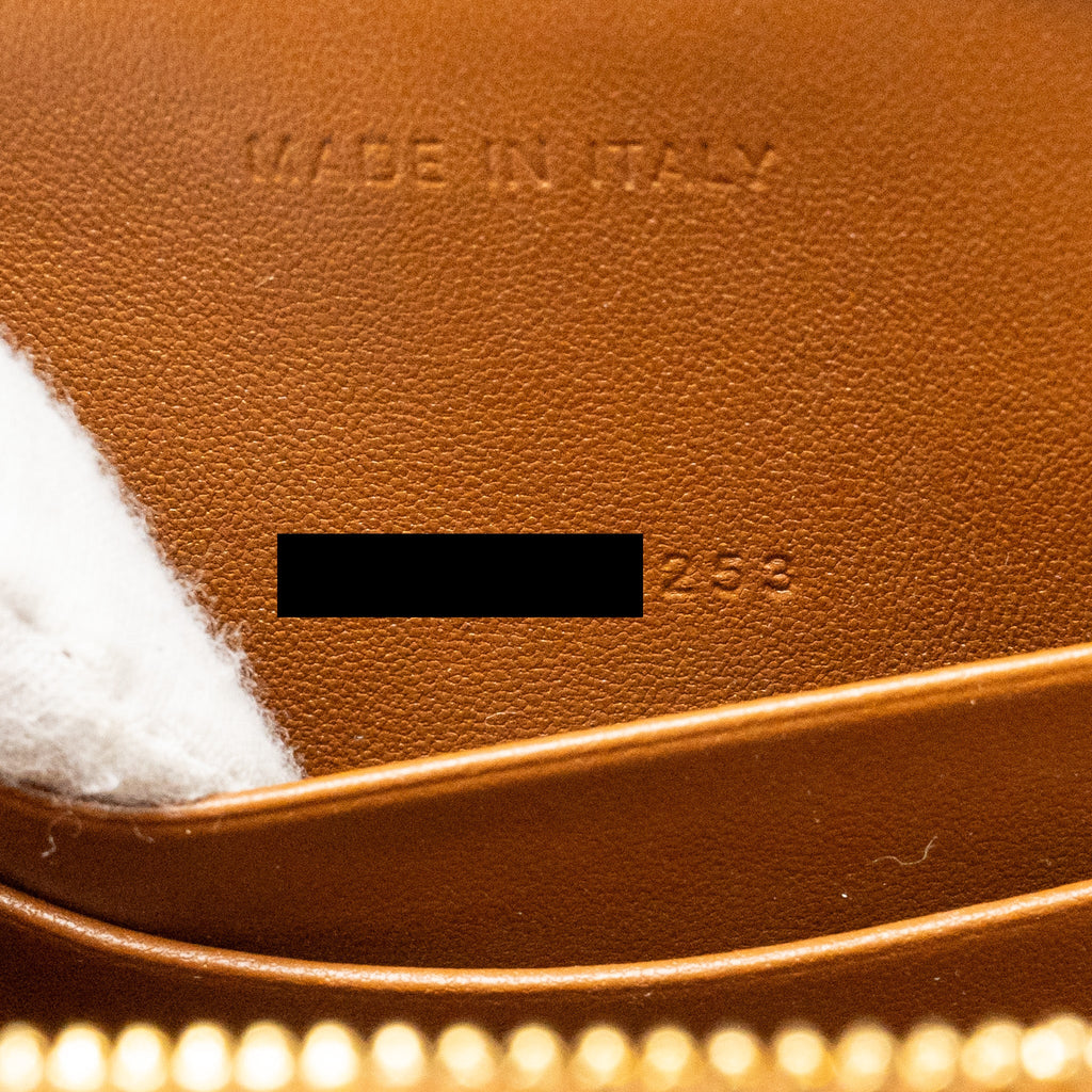 DIOR CD SIGNATURE POUCH WITH CHAIN CALFSKIN GOLDEN SADDLE GHW