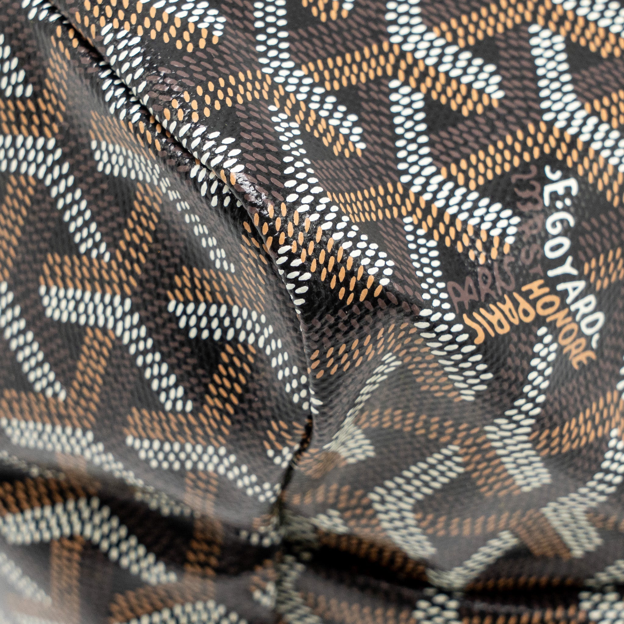 GOYARD BOHEME PM HOBO BAG GOYARDINE CANVAS/CALFSKIN BLACK/NATUREL SHW