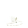 CHANEL GRANT PEARL CRUSH MINI CROSSBODY BAG LAMBSKIN WHITE LGHW