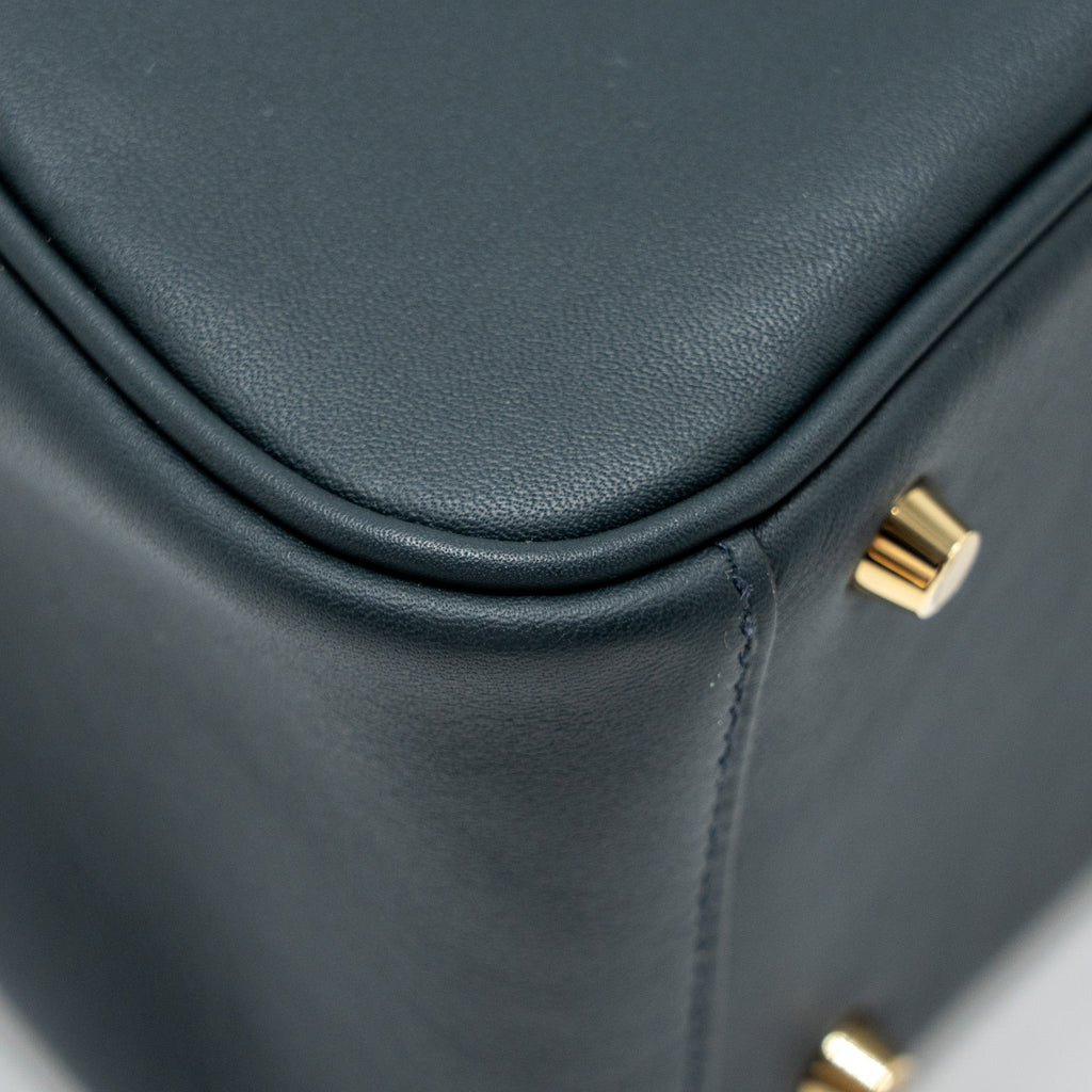 HERMES MINI LINDY VERSO BAG SWIFT VERT ROUSSEAU/MALACHITE GHW