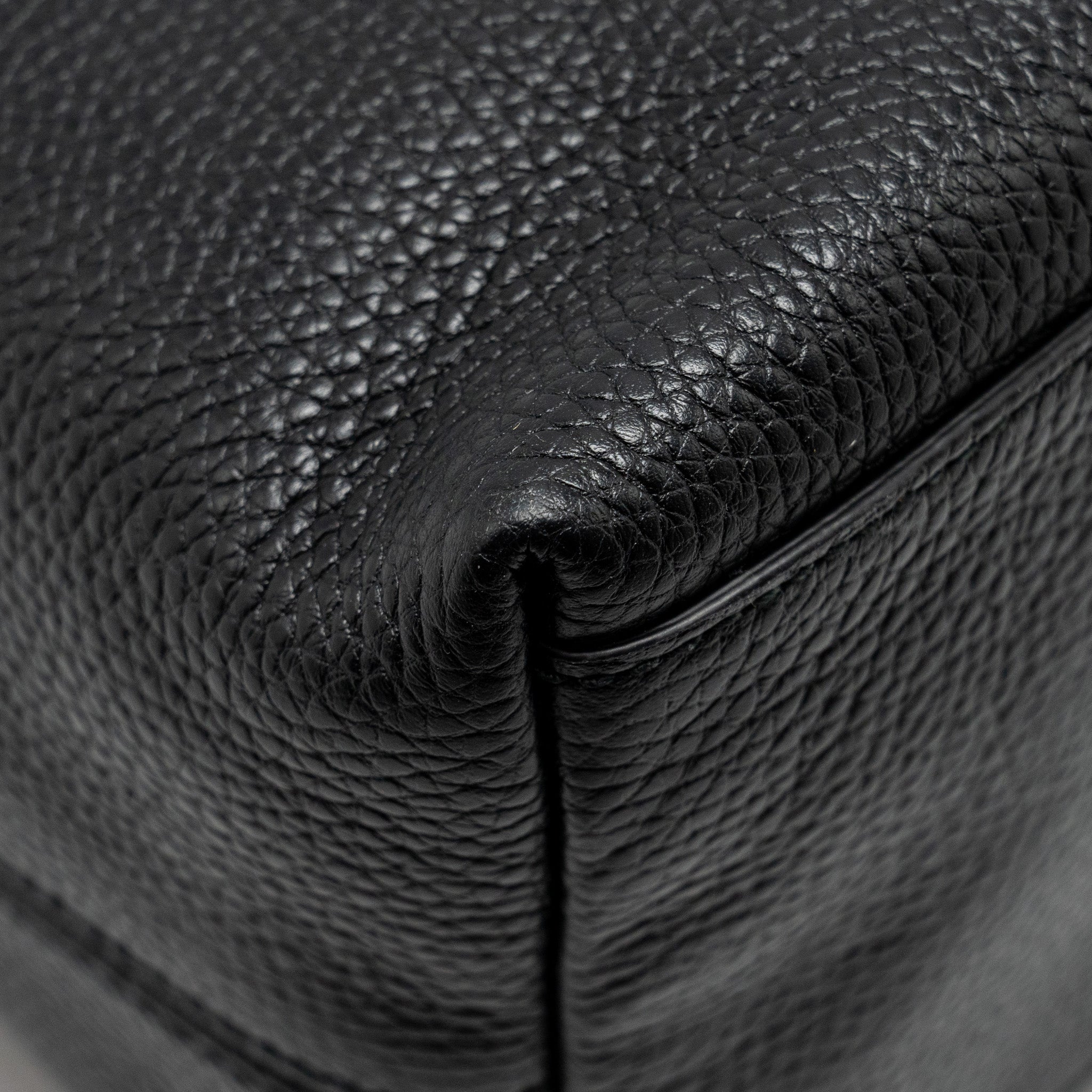 GUCCI INTERLOCKING G SOHO TOTE BAG CALFSKIN BLACK GHW