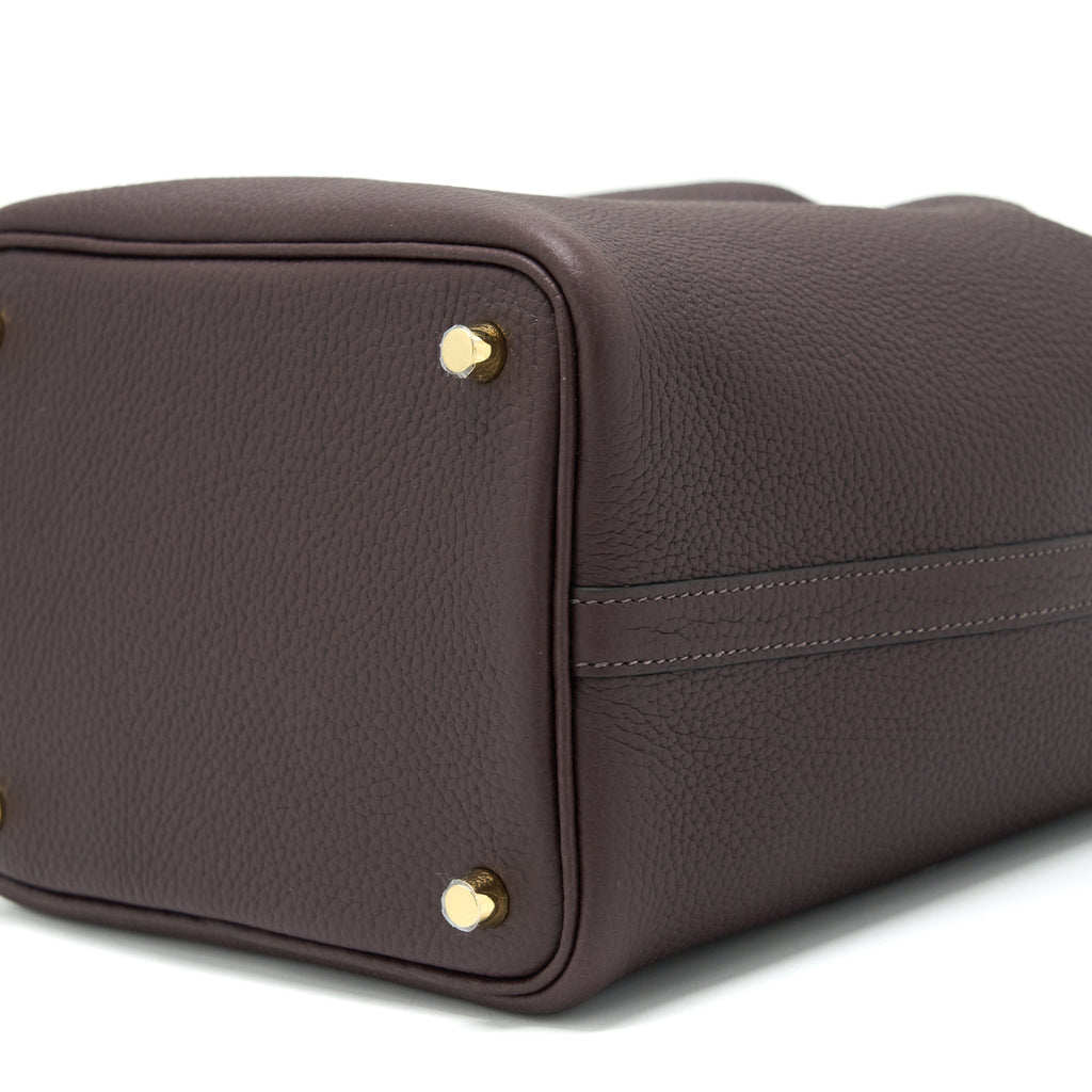 HERMES PICOTIN 18 LOCK BAG ROUGE SELLIER GHW