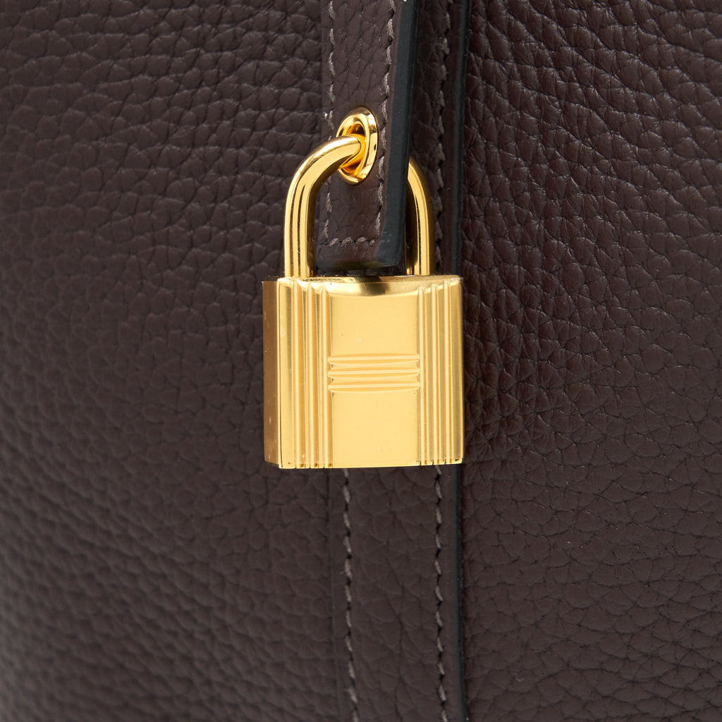 HERMES PICOTIN 18 LOCK BAG ROUGE SELLIER GHW