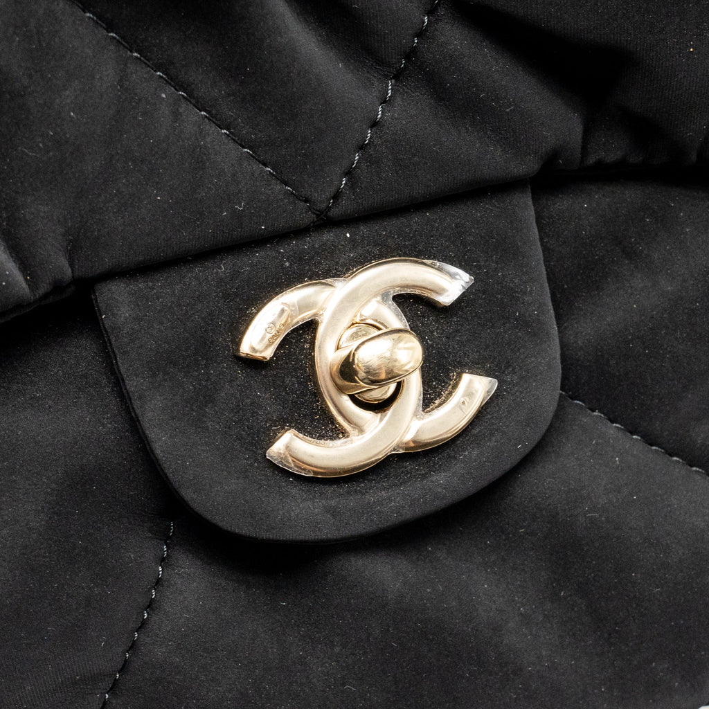 CHANEL 25N SKI SERIES COCONEIGE SHOULDER BAG NYLON BLACK LGHW (MICROCHIP)