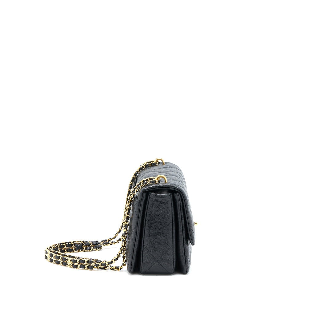 CHANEL 22K COCO FIRST CAVIAR BLACK GHW (MICROCHIP)