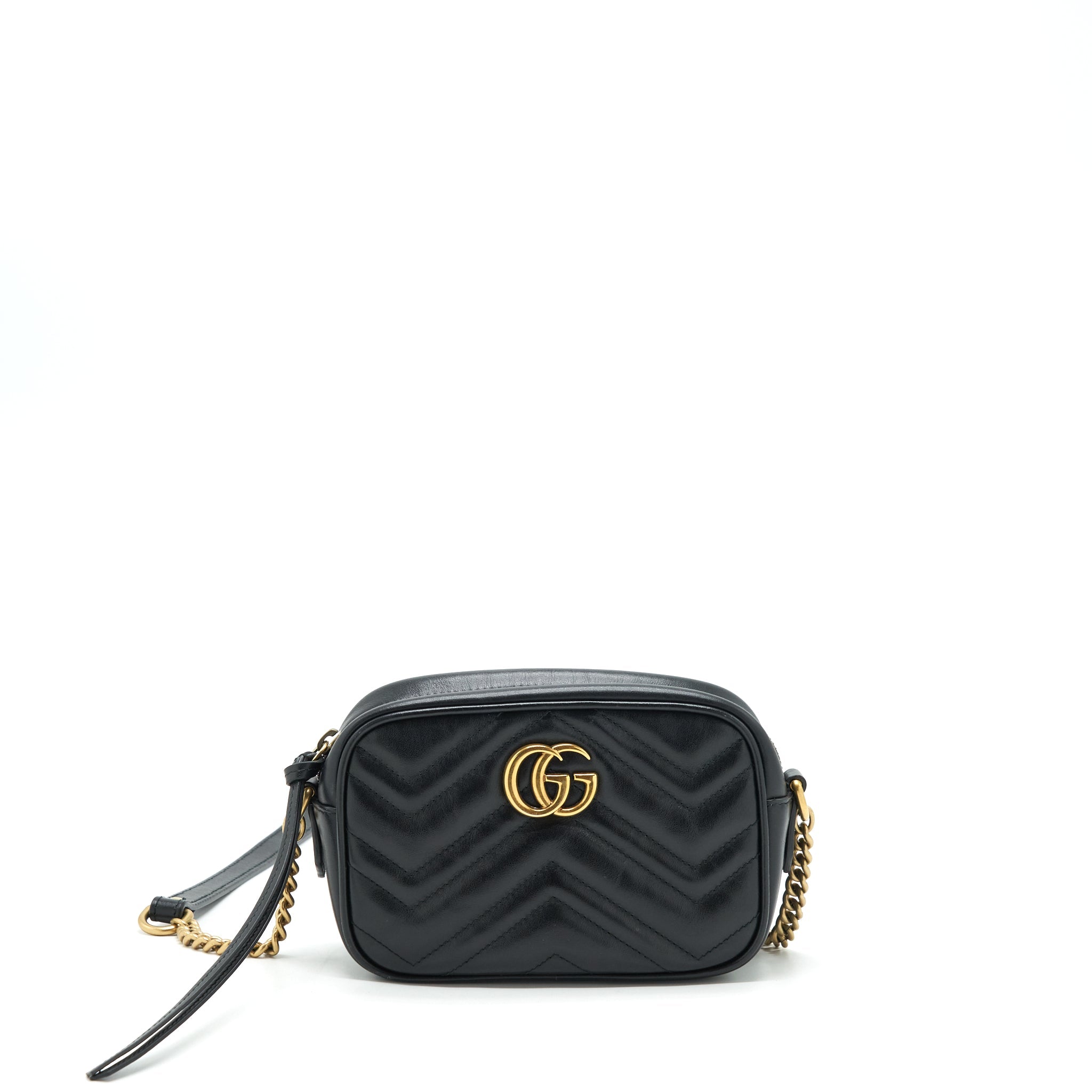 GUCCI MARMONT CAMERA BAG BLACK GHW