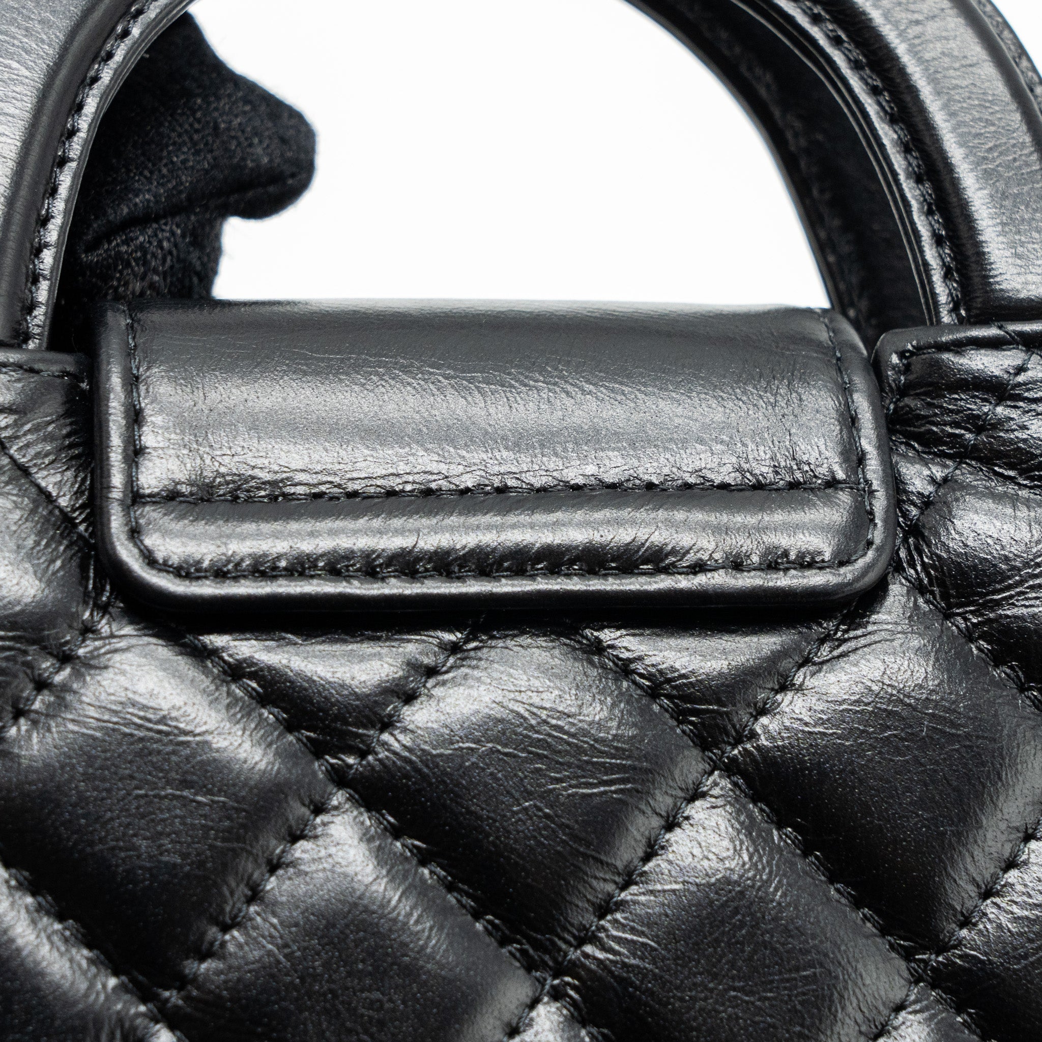 CHANEL 23K NANO SHOPPING TOTE CALFSKIN BLACK GHW(MICROCHIP)