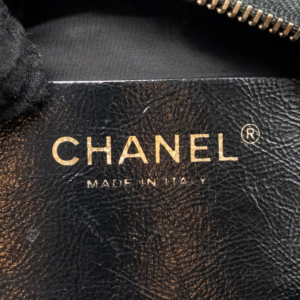 CHANEL 25N SKI SERIES COCONEIGE SHOULDER BAG NYLON BLACK LGHW (MICROCHIP)