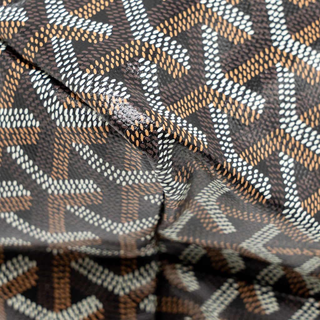 GOYARD SAINT LOUIS PM TOTE GOYARDINE CANVAS/CALFSKIN BLACK SHW