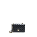 CHANEL CLASSIC MINI RECTANGULAR FLAP BAG LAMBSKIN BLACK LGHW (MICROCHIP)