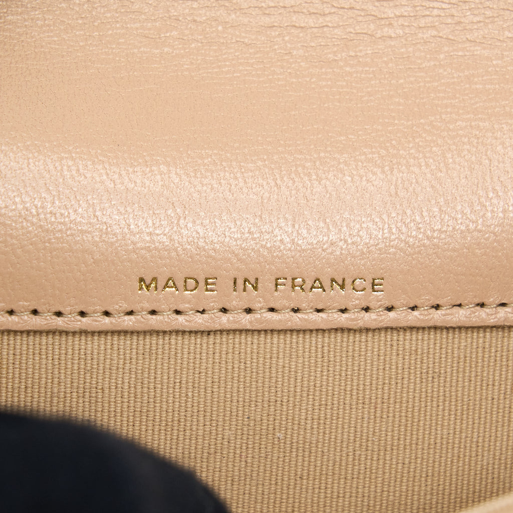 CHANEL CLASSIC FLAP CARD HOLDER LAMBSKIN BEIGE LGHW