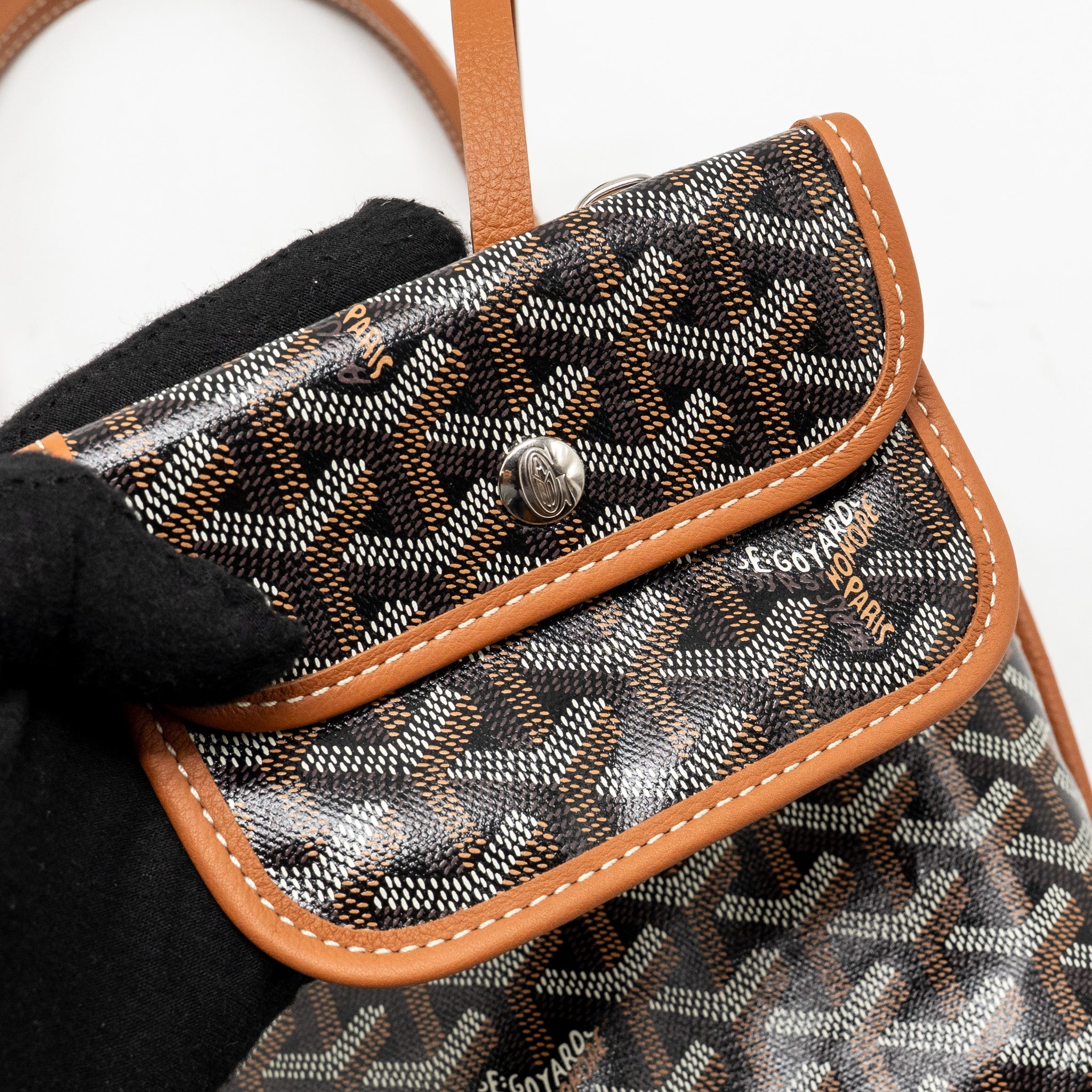 GOYARD MINI ANJOU TOTE GOYARDINE CANVAS/CALFSKIN TAN SHW