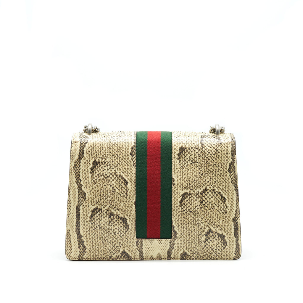 GUCCI DIONYSUS PYTHON MEDIUM SHOULDER BAG IN BEIGE