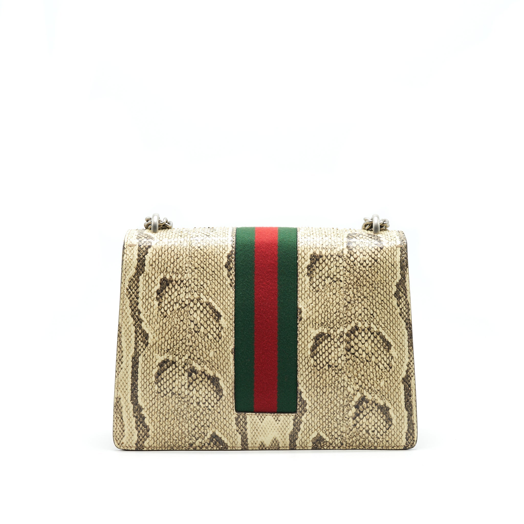 GUCCI DIONYSUS PYTHON MEDIUM SHOULDER BAG IN BEIGE