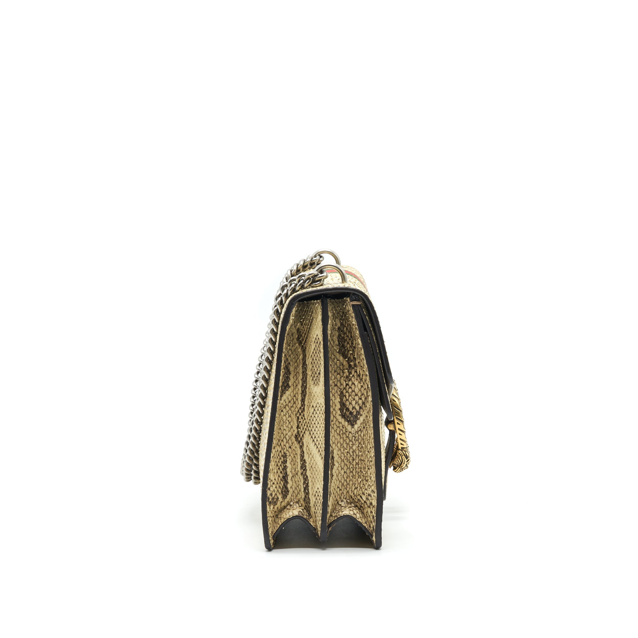 GUCCI DIONYSUS PYTHON MEDIUM SHOULDER BAG IN BEIGE