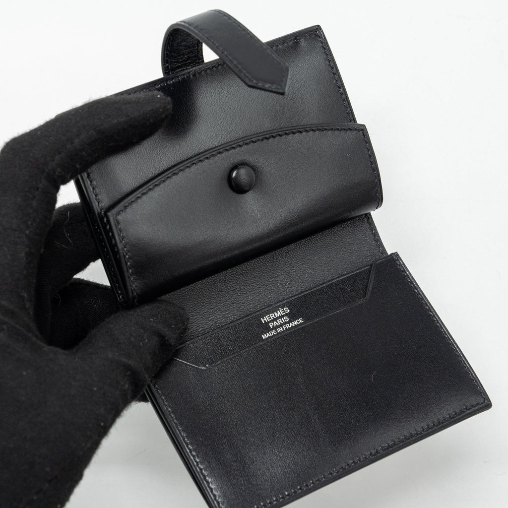 HERMES BEARN MINI WALLET BOX CALFSKIN SO BLACK