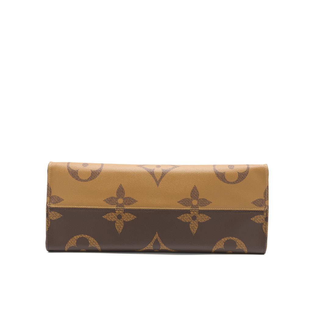 LOUIS VUITTON ON THE GO GM MONOGRAM REVERSE CANVAS GHW