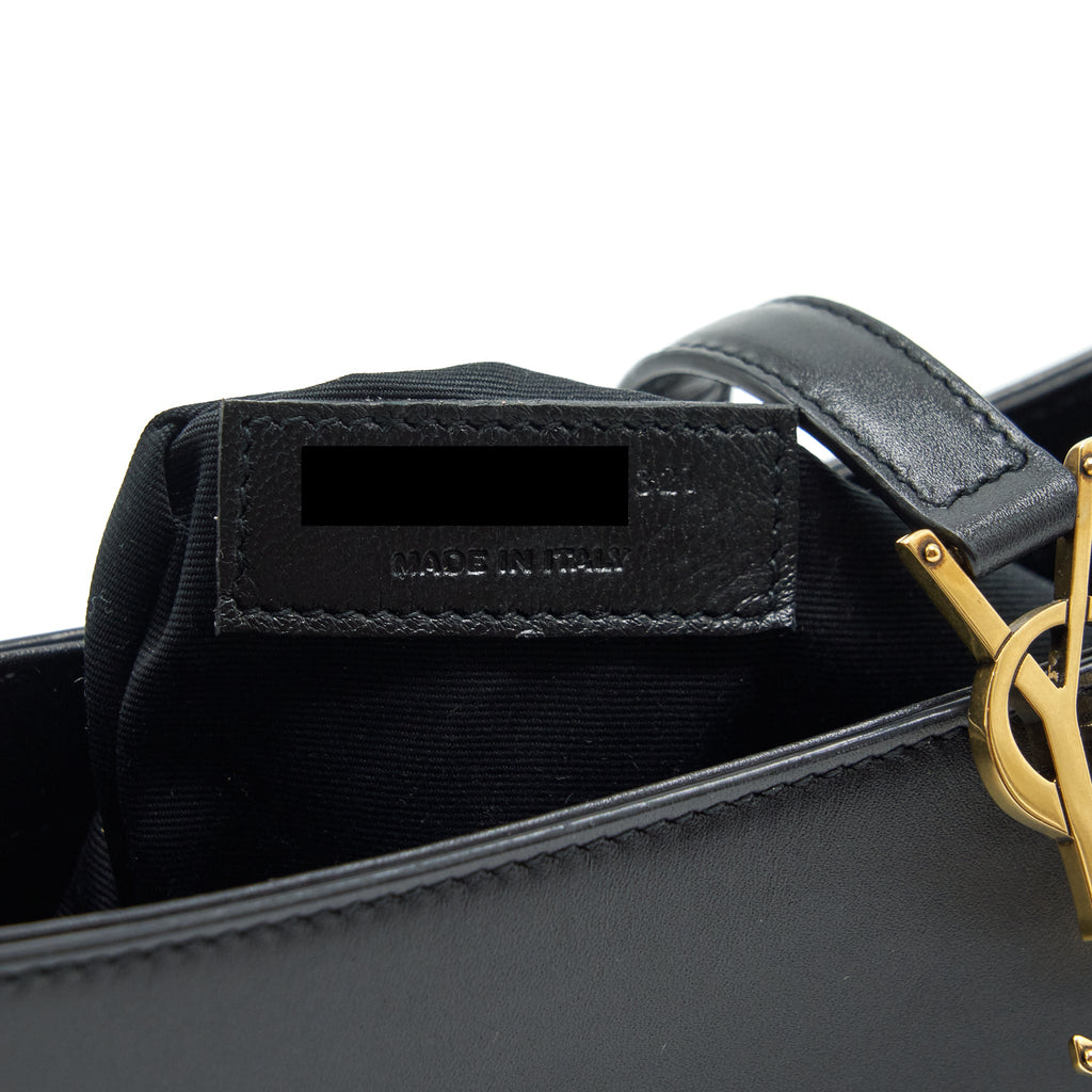 SAINT LAURENT/YSL LE5 A7 HOBO BAG SMOOTH CALFSKIN BLACK GHW