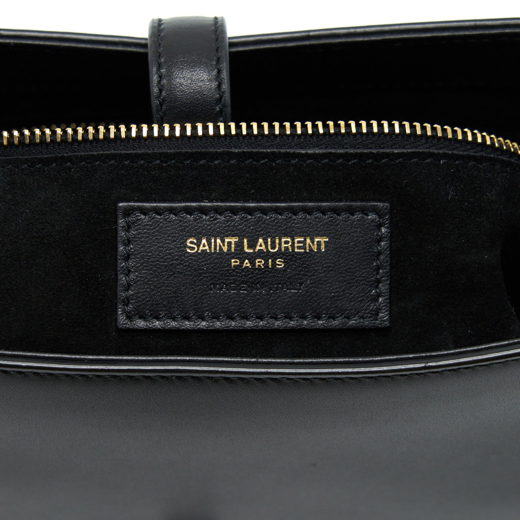 SAINT LAURENT/YSL LE5 A7 HOBO BAG SMOOTH CALFSKIN BLACK GHW