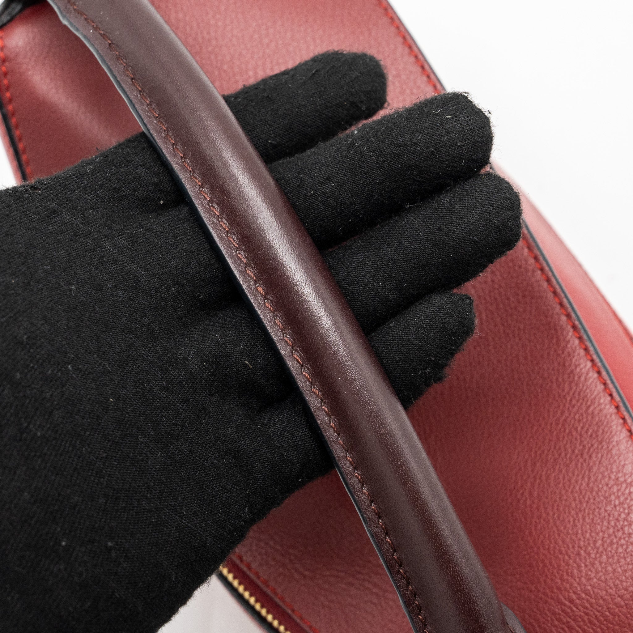 LOEWE SMALL PUZZLE BAG CALFSKIN RED GHW