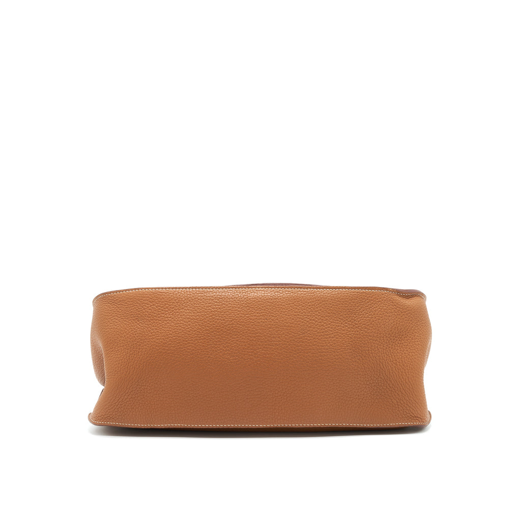 HERMES JYPSIERE 34 BAG GOLD CLEMENCE LEATHER SHW