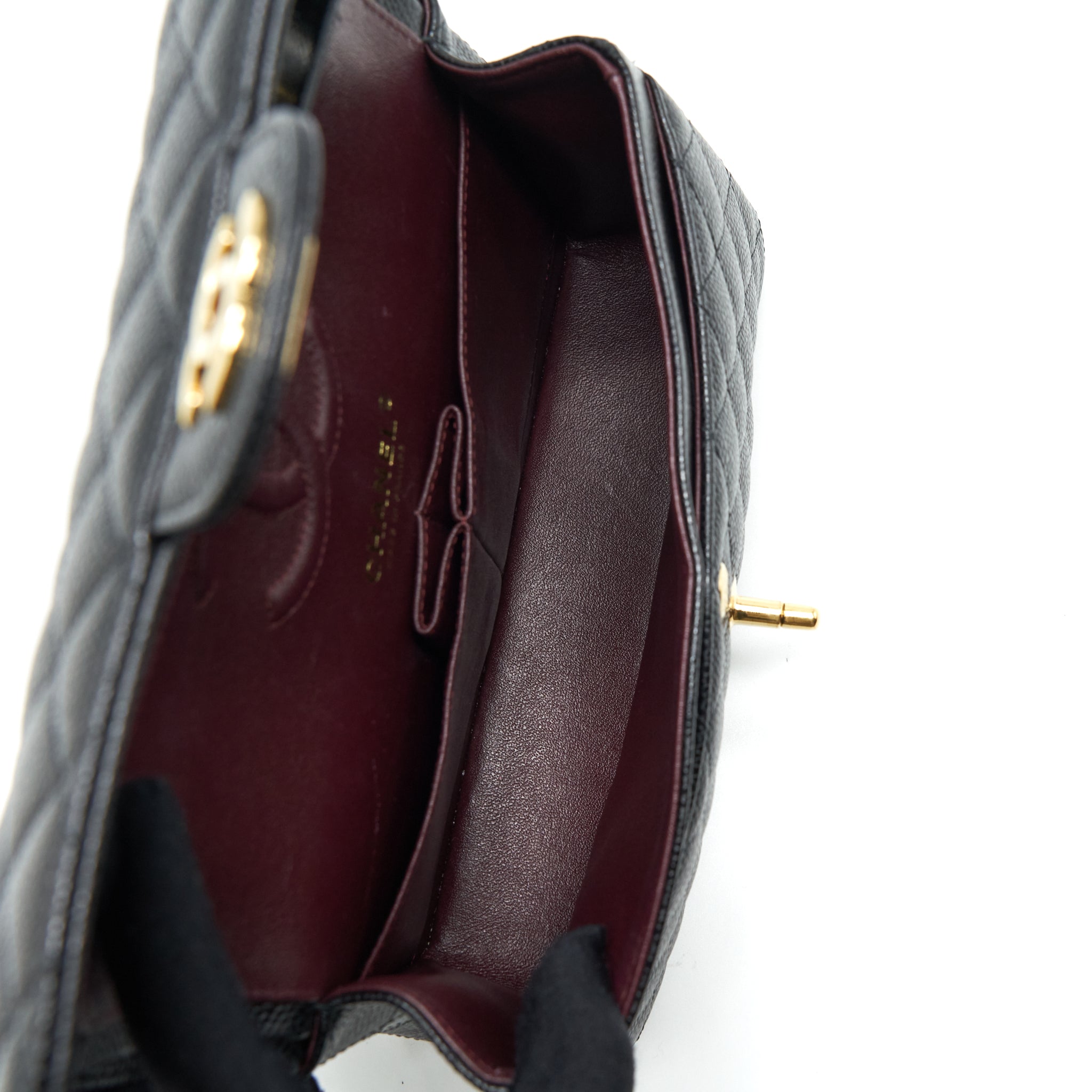 CHANEL SMALL CLASSIC DOUBLE FLAP CAVIAR BLACK GHW
