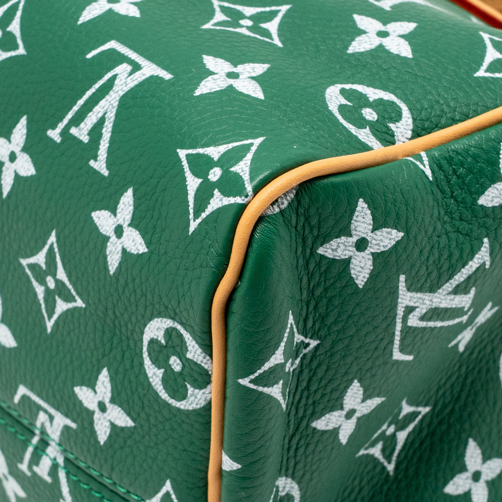 LOUIS VUITTON SPEEDY P9 BANDOULIERE 25 SOFT CALFSKIN GREEN GHW