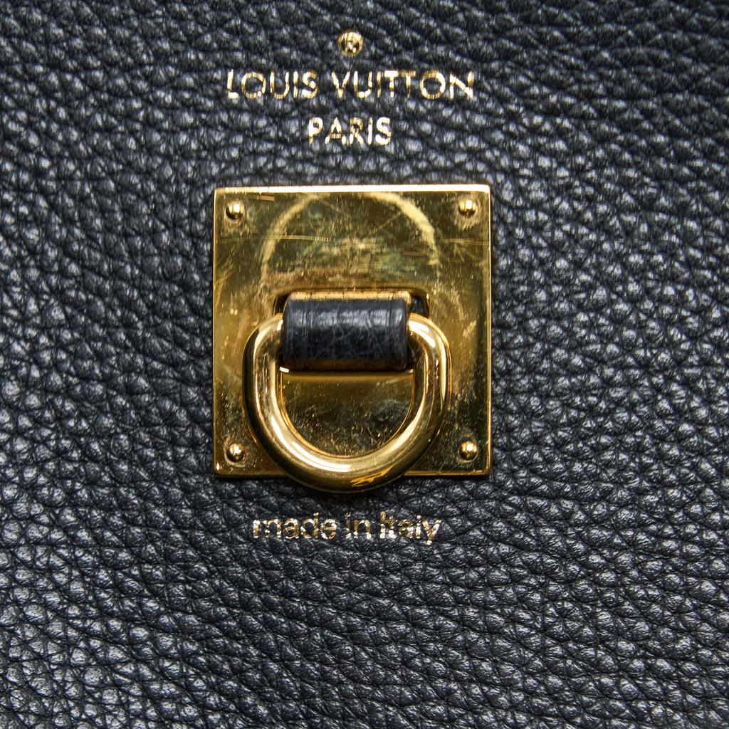 LOUIS VUITTON CITY STEAMER MM GRAINED CALFSKIN BLACK GHW