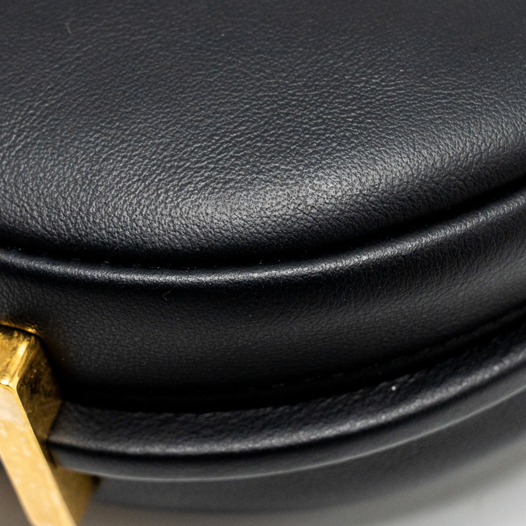 FENDI NANO FENDIGRAPHY LEATHER CHARM CALFSKIN BLACK GHW