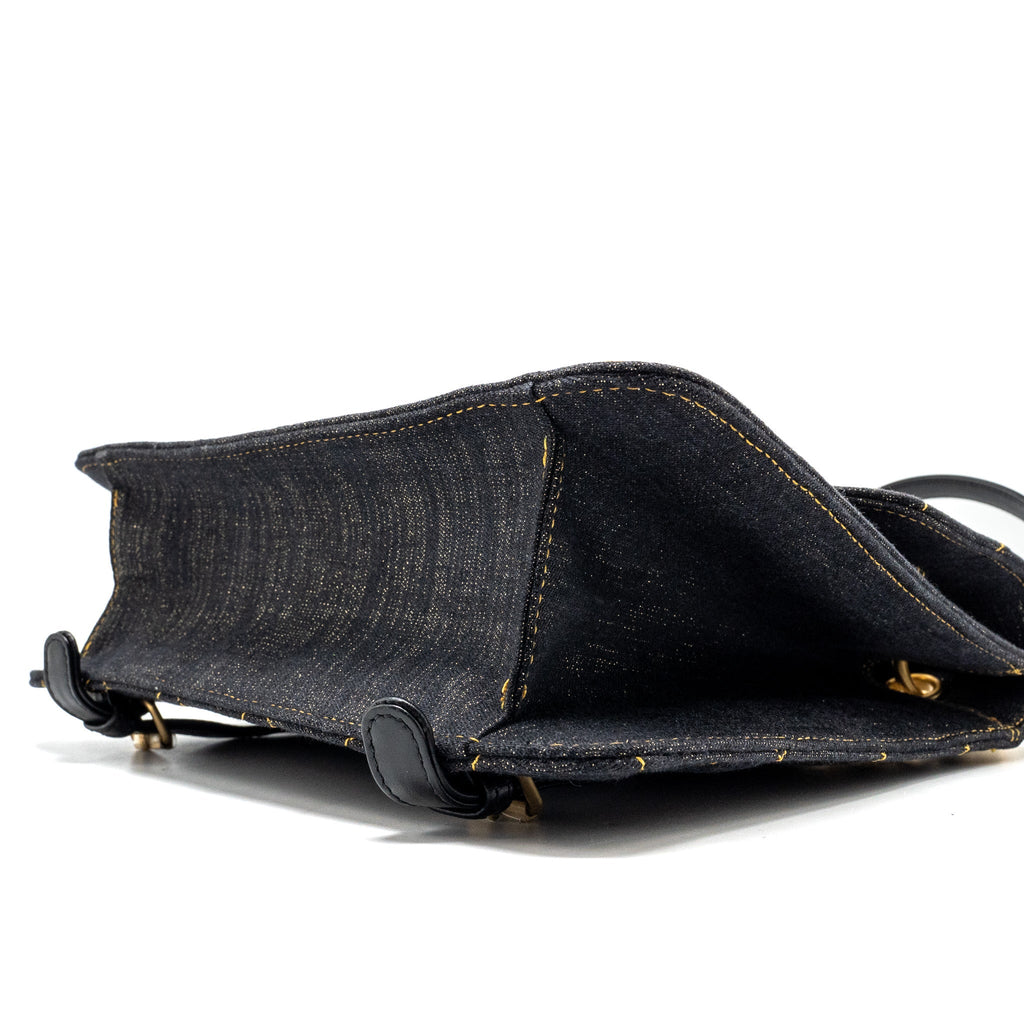CHANEL 23S FLAP BACKPACK DENIM DARK BLUE WITH BRUSHED GHW (MICROCHIP)
