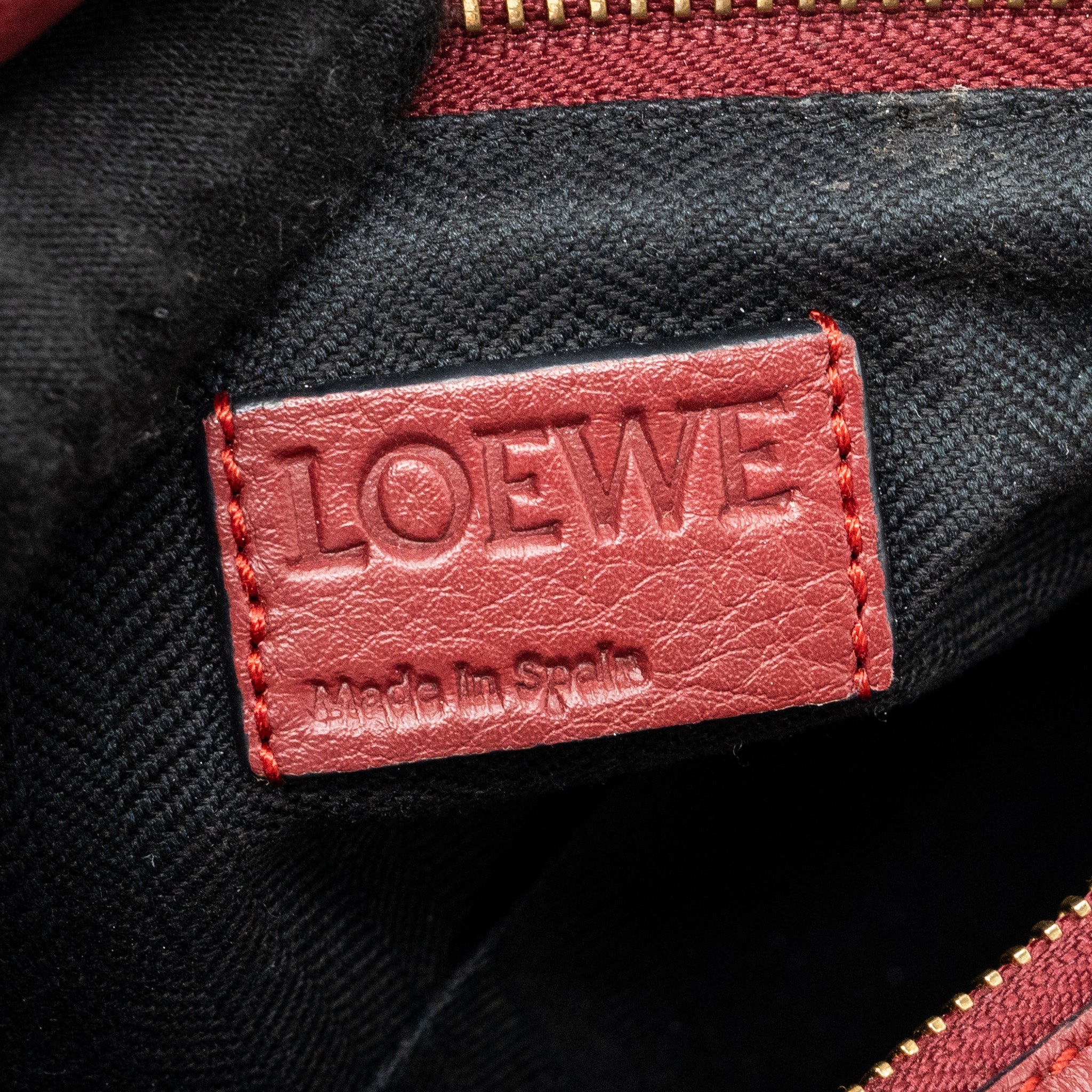 LOEWE SMALL PUZZLE BAG CALFSKIN RED GHW
