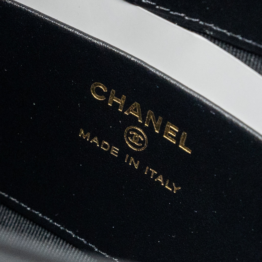 CHANEL 24C MINI 31 CLUTCH WITH CHAIN SHINY CALFSKIN BLACK LGHW (MICROCHIP)