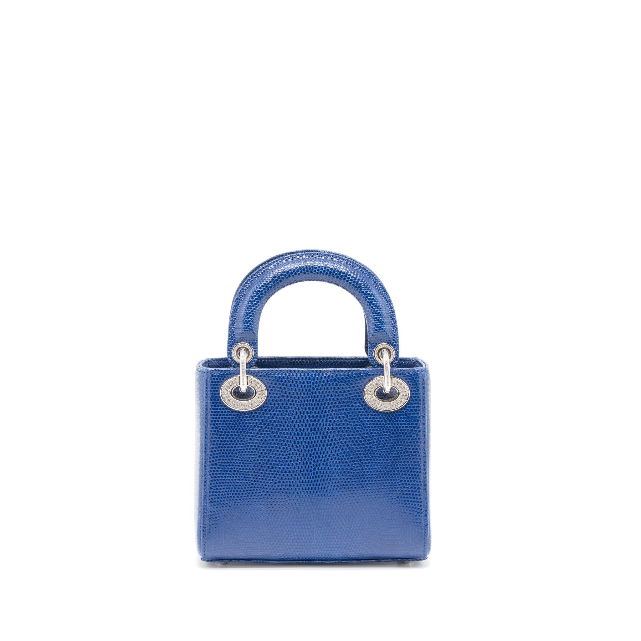 DIOR MINI LADY DIOR LIZARD BLUE CRYSTAL SHW